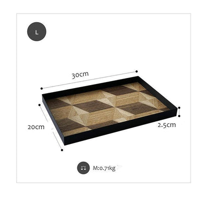 Iron Wood Serving Tray