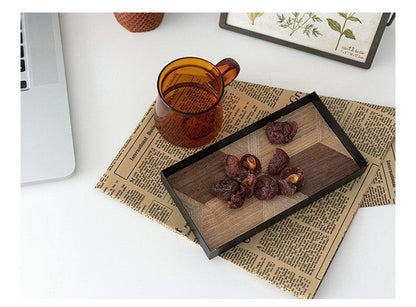 Iron Wood Serving Tray