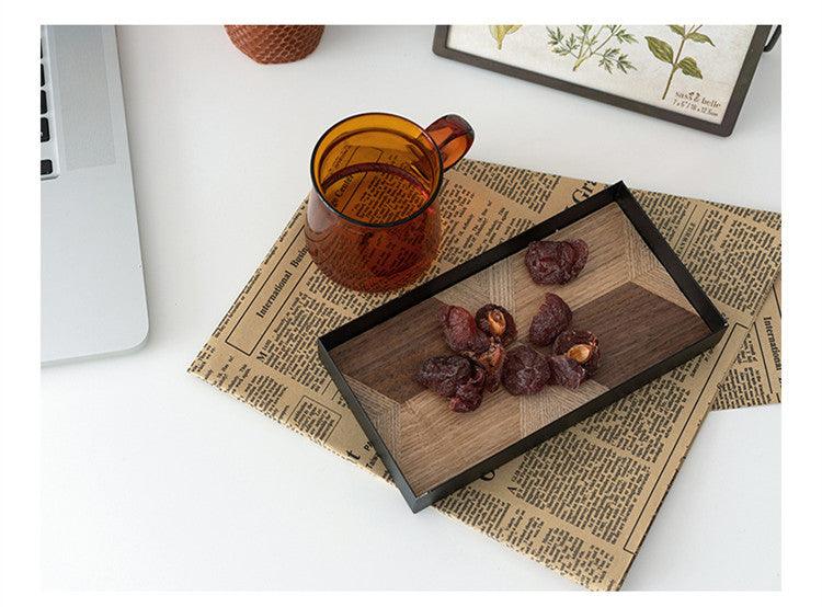 Iron Wood Serving Tray