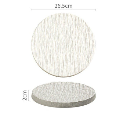 Rock Pattern Ceramic Flat Plate - TableGlow
