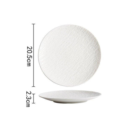 Rock Pattern Round Flat Plate - TableGlow
